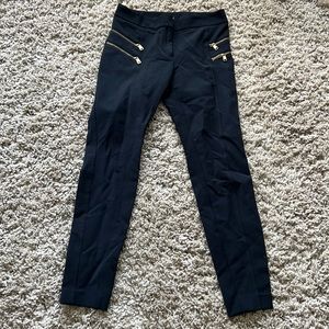 Black express dress pants with gold zippers size 4R